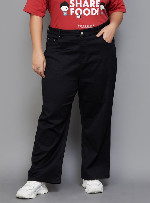 NEXUS Women Dark-Washed Flared Jeans