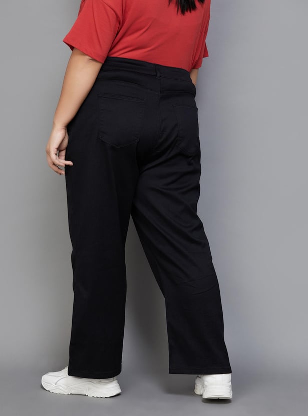 NEXUS Women Dark-Washed Flared Jeans