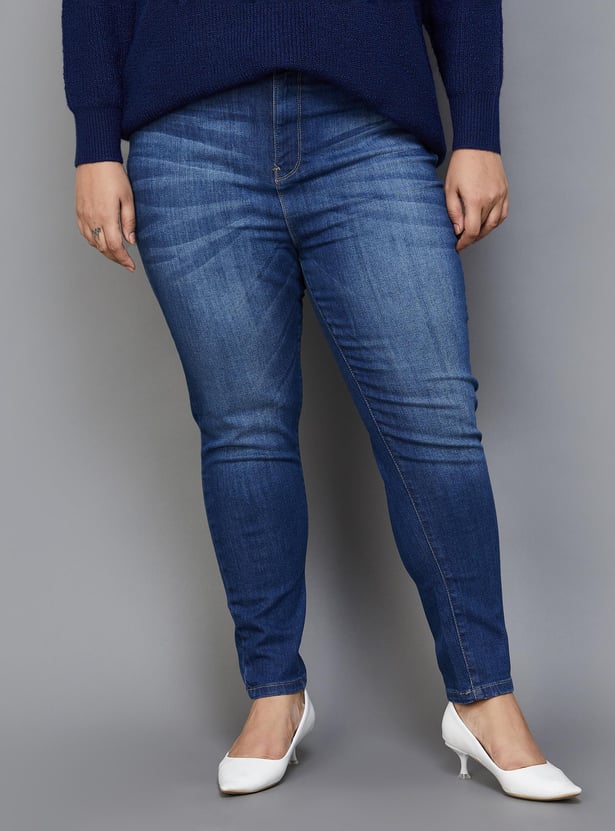 NEXUS Women Darkwashed Skinny Fit Jeans