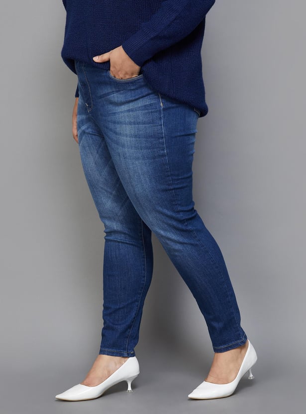 NEXUS Women Darkwashed Skinny Fit Jeans