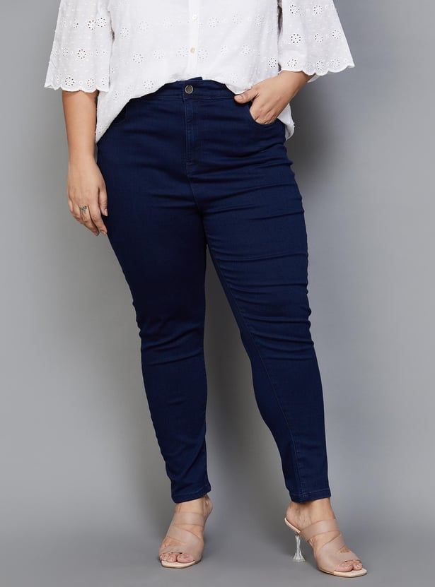 NEXUS Women Darkwashed Skinny Fit Jeans