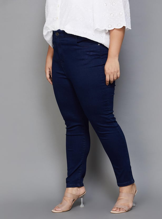 NEXUS Women Darkwashed Skinny Fit Jeans