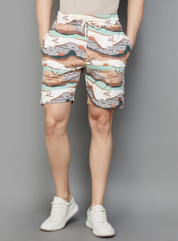 FORCA Men Beach Print Regular Fit Shorts