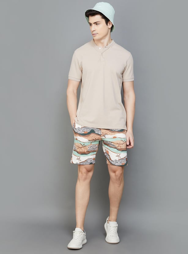 FORCA Men Beach Print Regular Fit Shorts