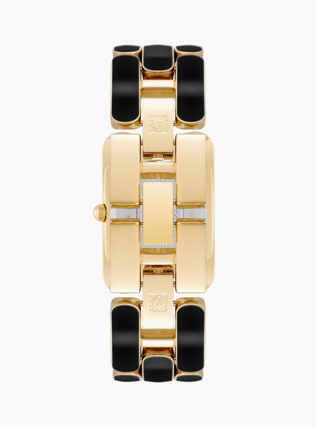 ANNE KLEIN Women Enamel Analog Watch with Metal Strap - AK4068GPBK