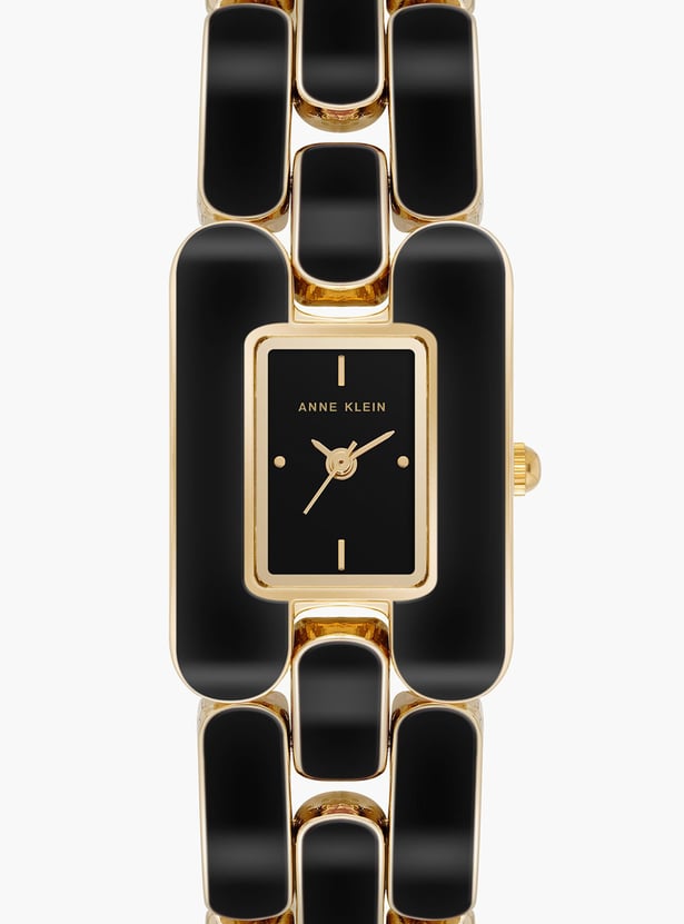 ANNE KLEIN Women Enamel Analog Watch with Metal Strap - AK4068GPBK