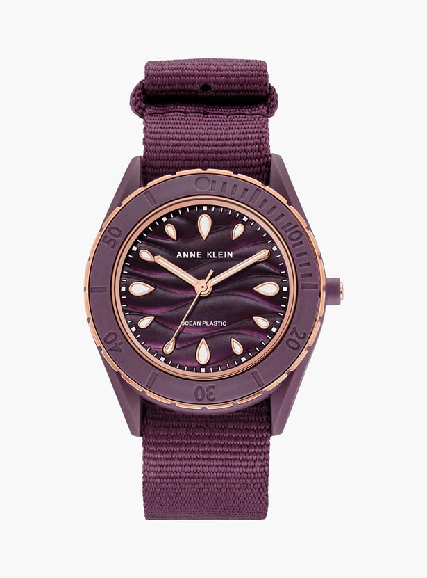 ANNE KLEIN Women Ocean Plastic Analog Watch with Fabric Strap - AK4016RGPR