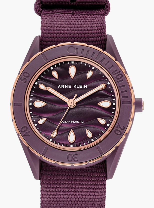 ANNE KLEIN Women Ocean Plastic Analog Watch with Fabric Strap - AK4016RGPR