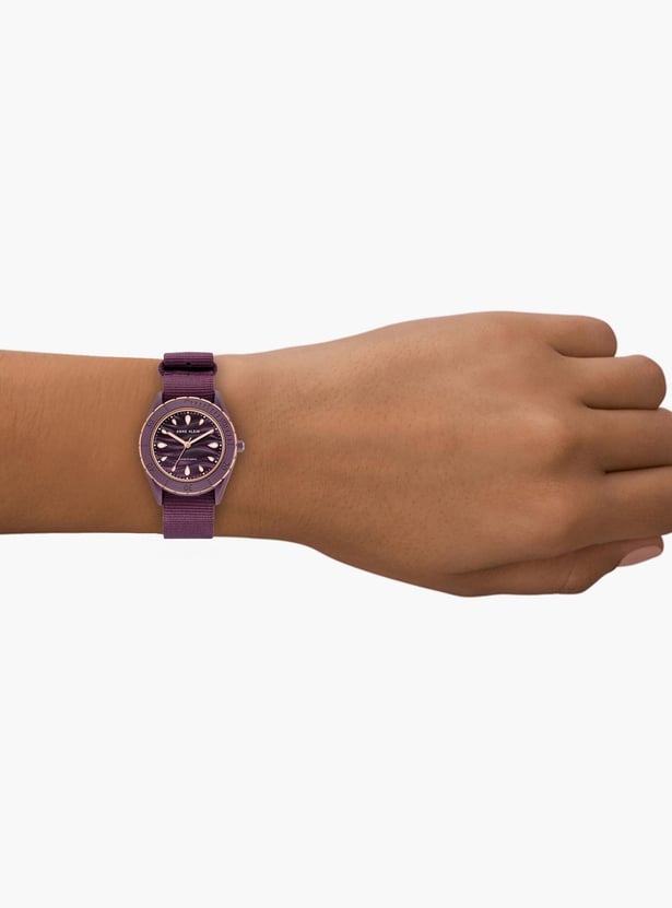 ANNE KLEIN Women Ocean Plastic Analog Watch with Fabric Strap - AK4016RGPR