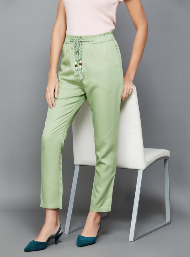 CODE CLASSIC Women Solid Tapered Fit Pants