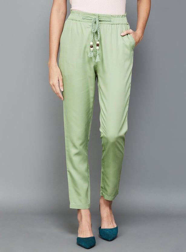 CODE CLASSIC Women Solid Tapered Fit Pants