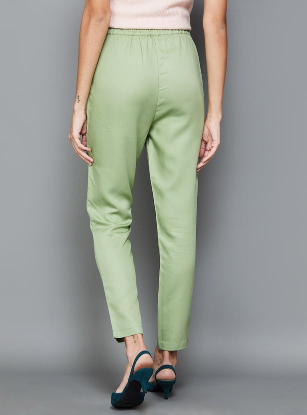 CODE CLASSIC Women Solid Tapered Fit Pants