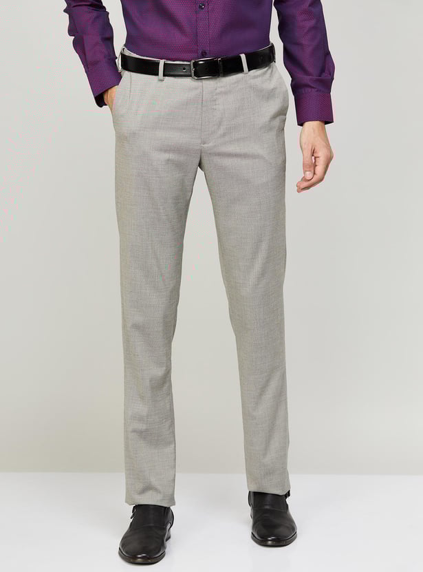 ARROW Men Slim Tapered Flat Front Formal Trousers