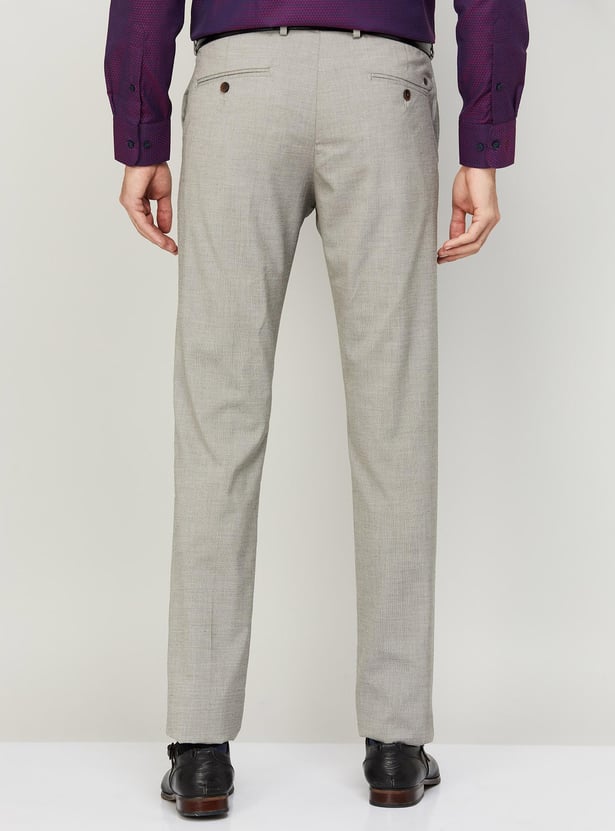 ARROW Men Slim Tapered Flat Front Formal Trousers