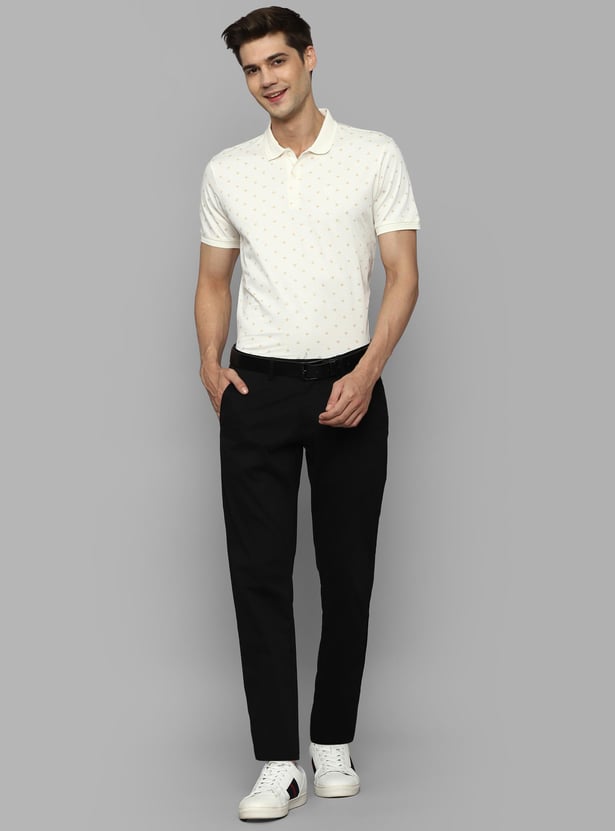 ALLEN SOLLY Men Printed Regular Fit Polo T-shirt