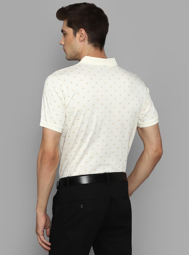 ALLEN SOLLY Men Printed Regular Fit Polo T-shirt