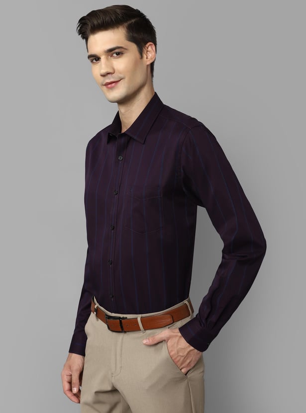 ALLEN SOLLY Men Striped Slim Fit Formal Shirt