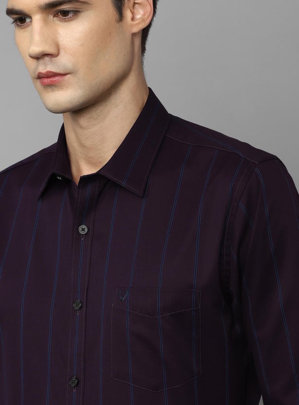 ALLEN SOLLY Men Striped Slim Fit Formal Shirt