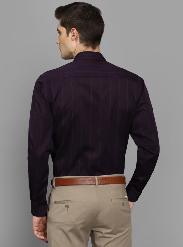 ALLEN SOLLY Men Striped Slim Fit Formal Shirt