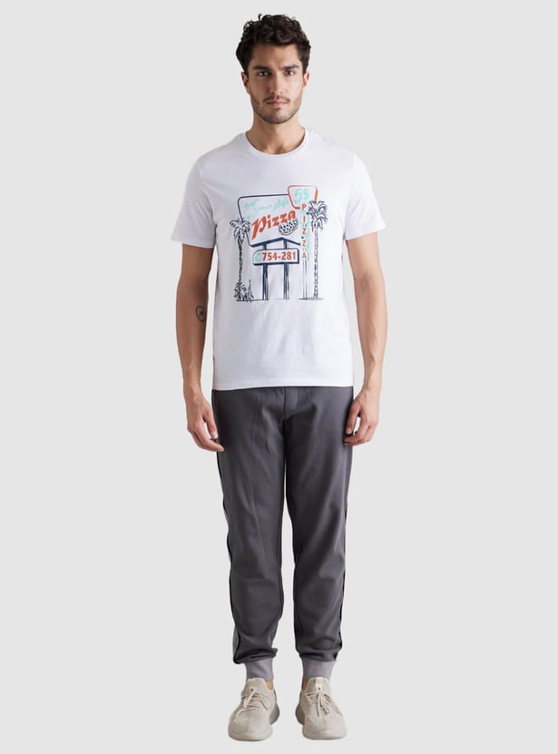 CELIO Men Graphic Printed Regular Fit T-shirt