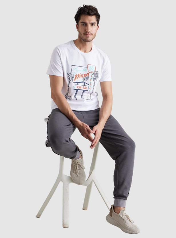 CELIO Men Graphic Printed Regular Fit T-shirt