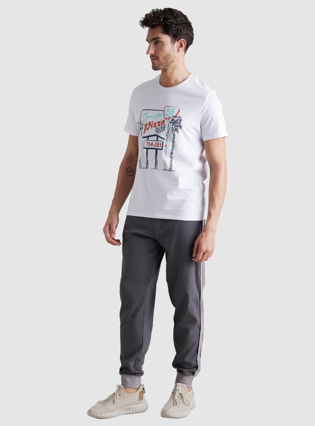 CELIO Men Graphic Printed Regular Fit T-shirt