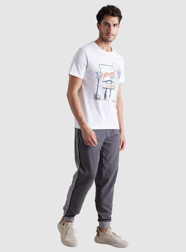 CELIO Men Graphic Printed Regular Fit T-shirt