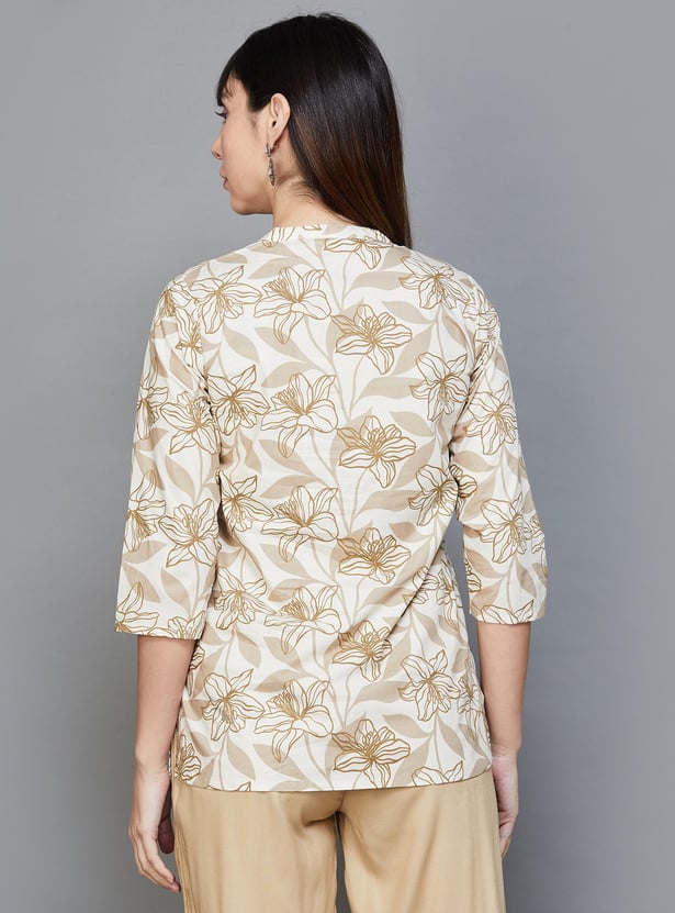 MELANGE Women Floral Printed Straight Kurti