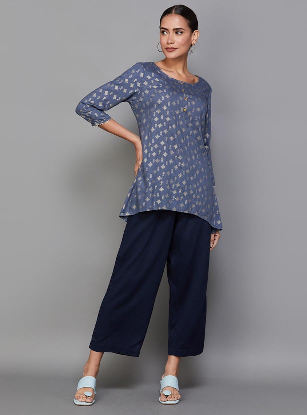 MELANGE Women Solid Elasticated Ethnic Pants