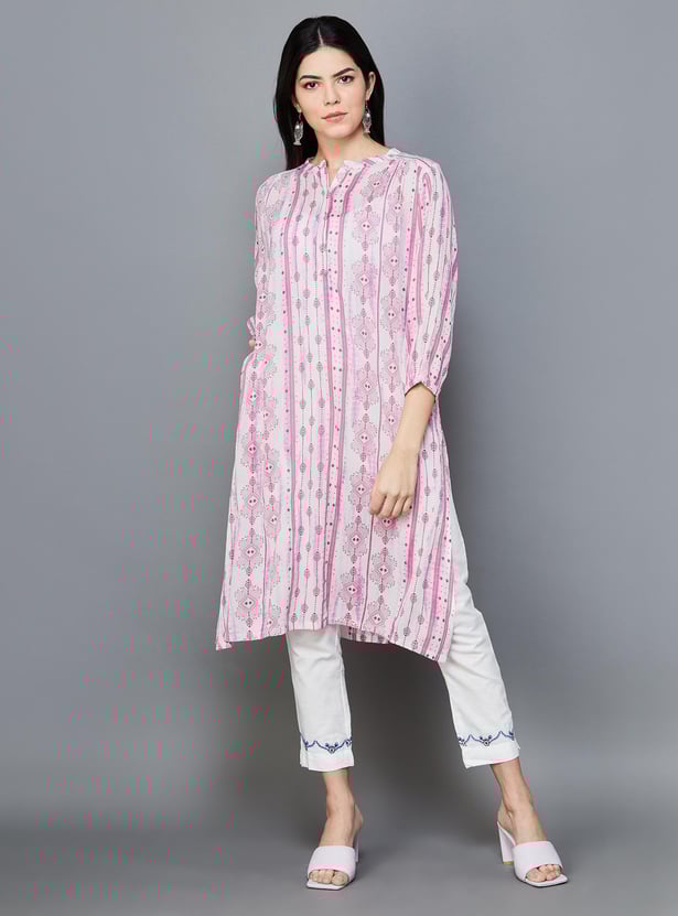 W Women Printed Straight Kurta