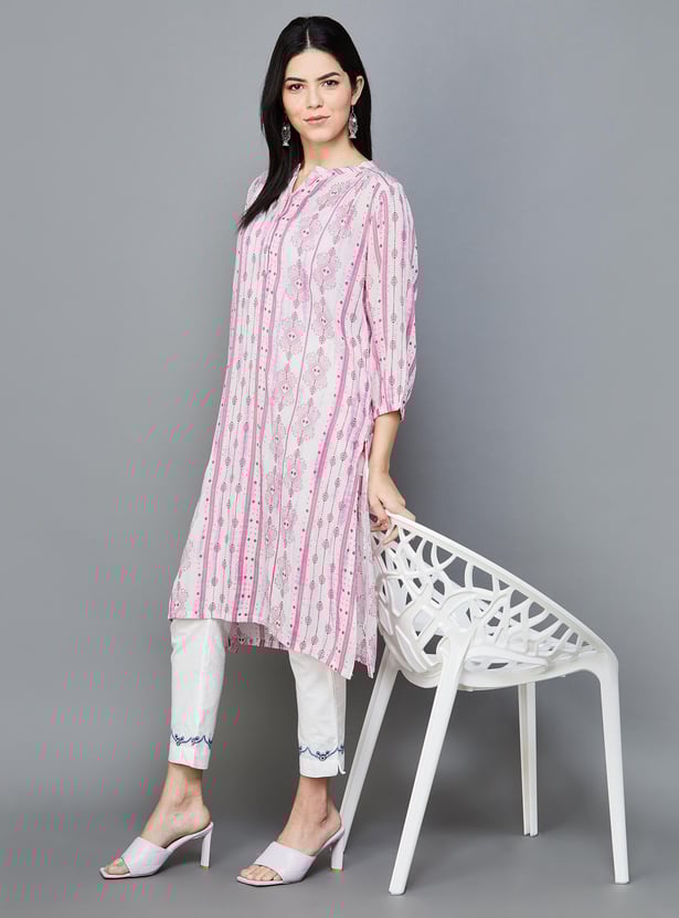 W Women Printed Straight Kurta