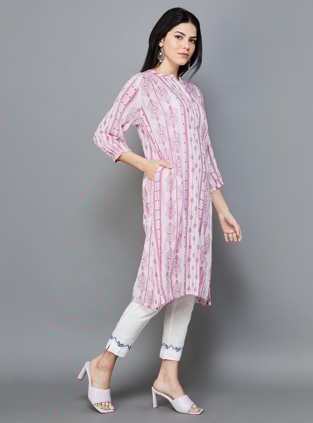 W Women Printed Straight Kurta