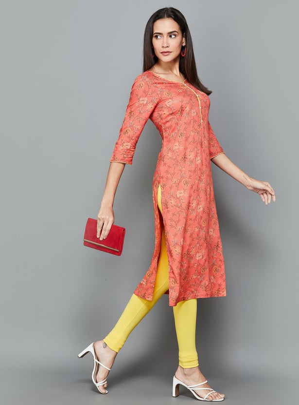 AURELIA Women Printed Straight Kurta