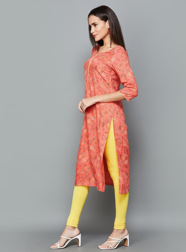 AURELIA Women Printed Straight Kurta