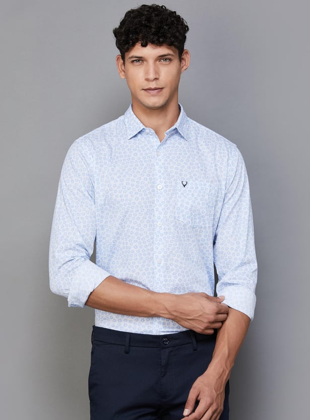 ALLEN SOLLY Men Printed Slim Fit Casual Shirt