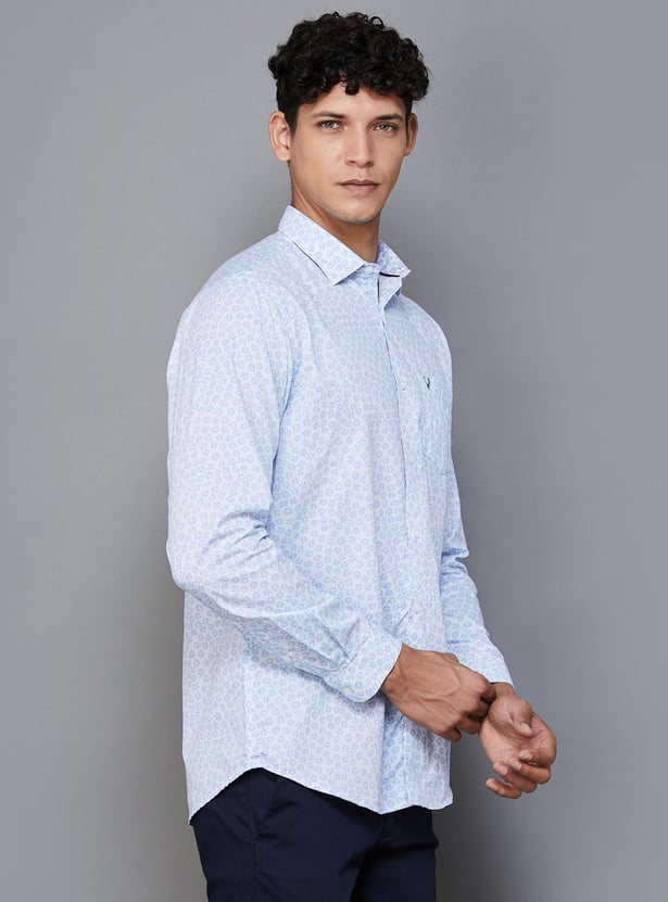 ALLEN SOLLY Men Printed Slim Fit Casual Shirt