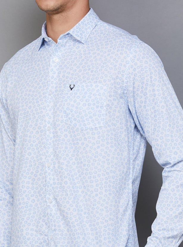 ALLEN SOLLY Men Printed Slim Fit Casual Shirt
