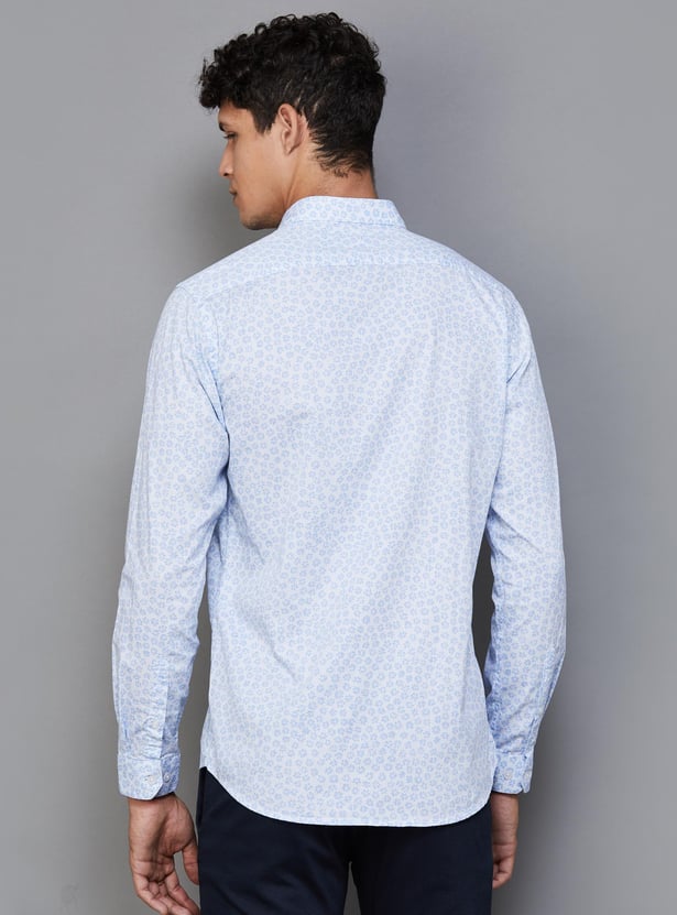 ALLEN SOLLY Men Printed Slim Fit Casual Shirt