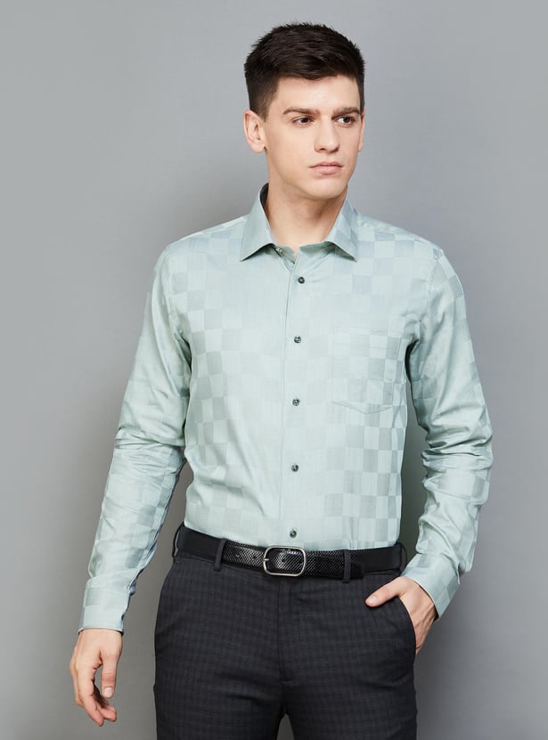 BLACKBERRYS Men Checked Slim Fit Formal Shirt