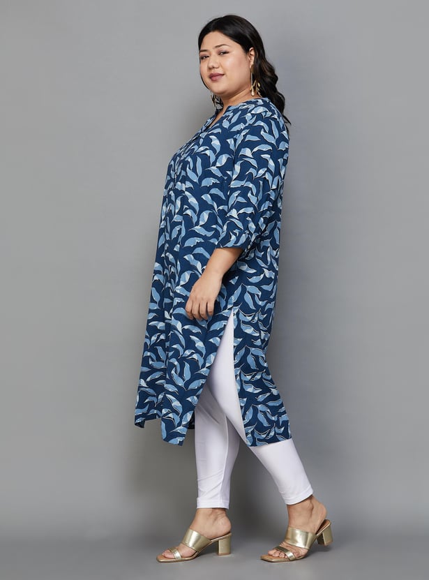 MOIREE Women Leaf Printed Straight Kurta