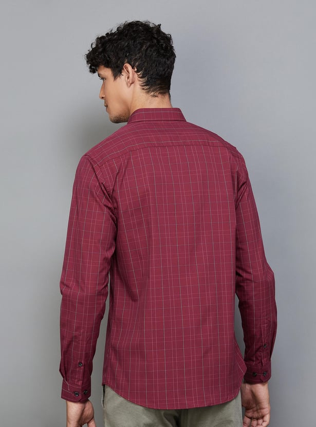 ALLEN SOLLY Men Checked Sport Fit Casual Shirt