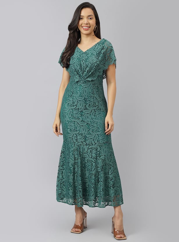 LATIN QUARTERS Women Lace Maxi Dress
