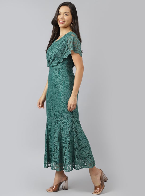 LATIN QUARTERS Women Lace Maxi Dress