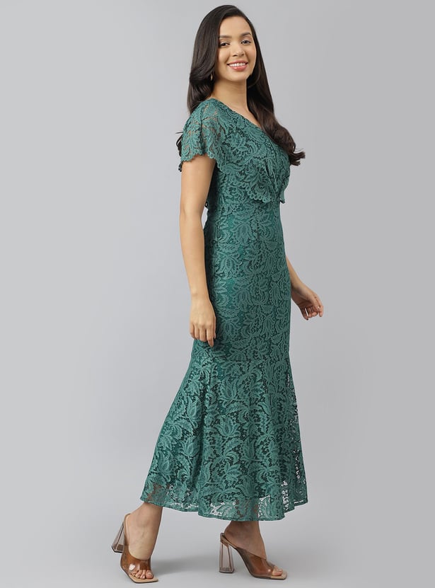LATIN QUARTERS Women Lace Maxi Dress