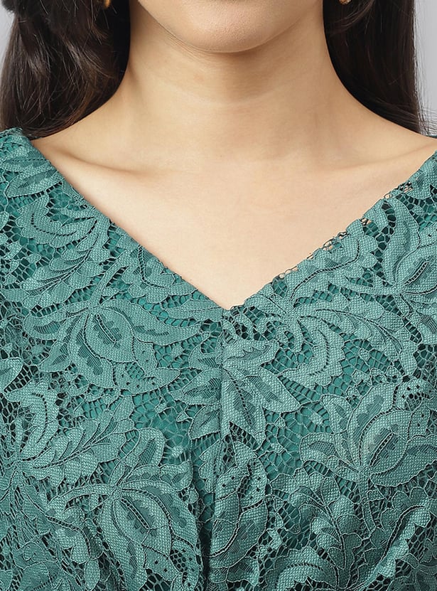 LATIN QUARTERS Women Lace Maxi Dress