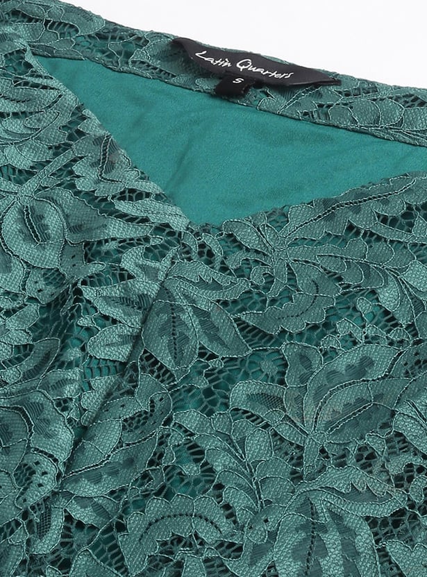 LATIN QUARTERS Women Lace Maxi Dress