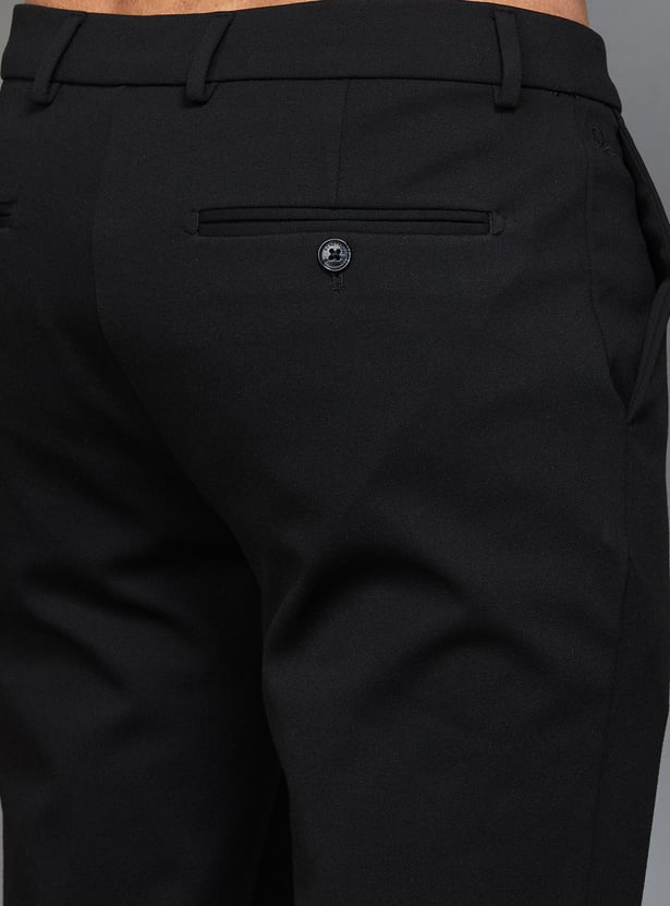 UNITED COLORS OF BENETTON Men Solid Slim Tapered Trousers