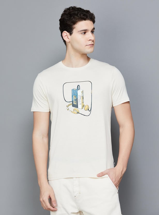 FAME FOREVER Men Printed Regular Fit T-shirt