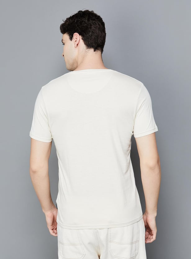 FAME FOREVER Men Printed Regular Fit T-shirt