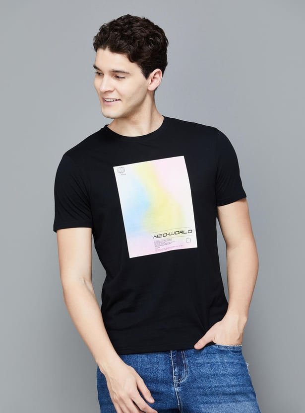 FAME FOREVER Men Graphic Printed Crew Neck T-Shirt